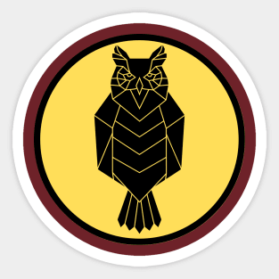 Geometric Artwork Owl Sticker